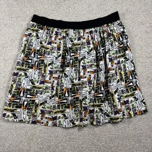 Mona Liza Comic Book Print Skater Skirt Women's Medium Graphic Pop‎ Art Colorful